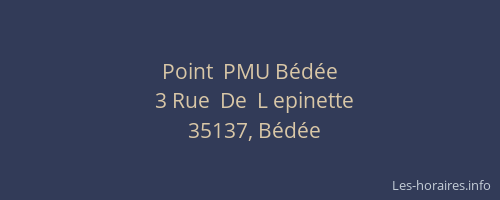 Point  PMU Bédée