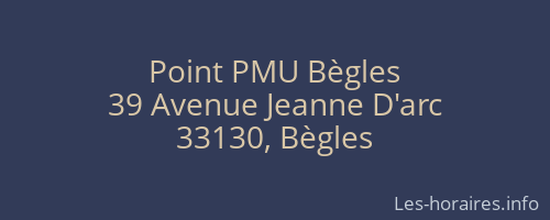 Point PMU Bègles