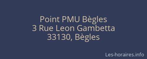Point PMU Bègles
