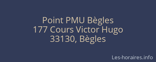 Point PMU Bègles