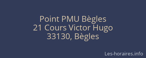 Point PMU Bègles