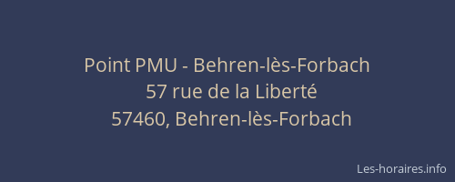 Point PMU - Behren-lès-Forbach