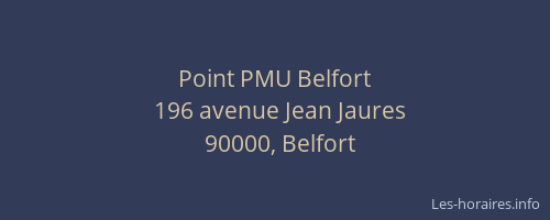 Point PMU Belfort