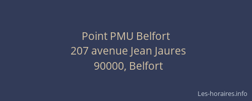 Point PMU Belfort