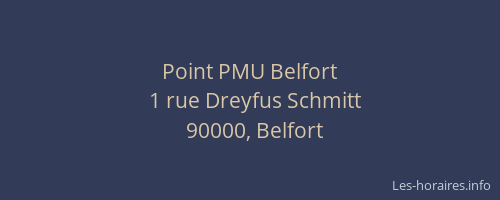 Point PMU Belfort