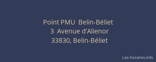 Point PMU  Belin-Béliet