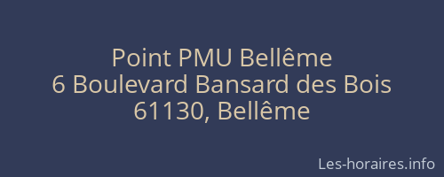 Point PMU Bellême