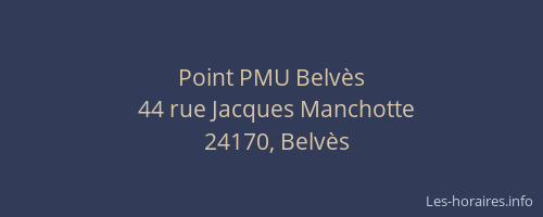 Point PMU Belvès