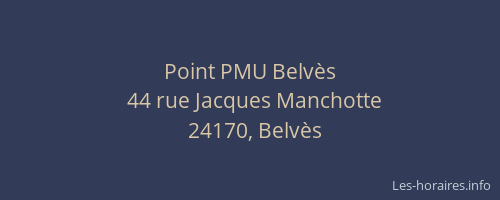 Point PMU Belv&egrave;s