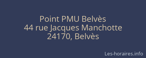 Point PMU Belvès