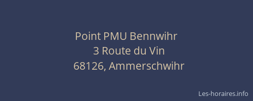 Point PMU Bennwihr