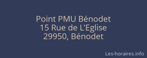 Point PMU Bénodet