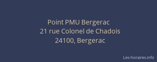 Point PMU Bergerac