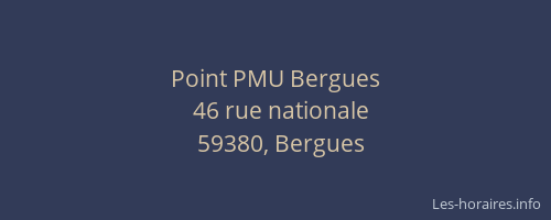 Point PMU Bergues