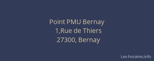 Point PMU Bernay