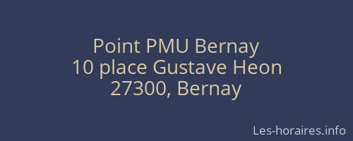Point PMU Bernay