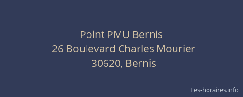 Point PMU Bernis