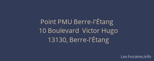Point PMU Berre-l'Étang