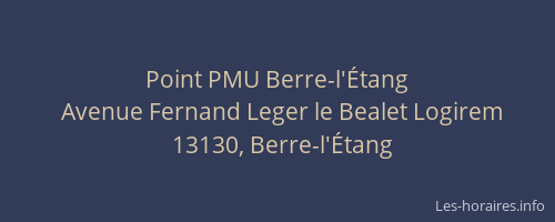 Point PMU Berre-l'Étang