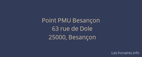 Point PMU Besançon