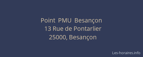 Point  PMU  Besançon