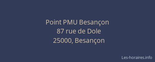 Point PMU Besançon