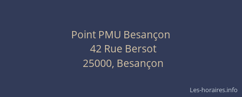Point PMU Besançon