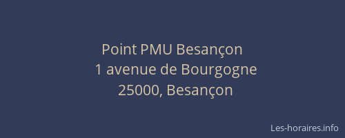 Point PMU Besançon
