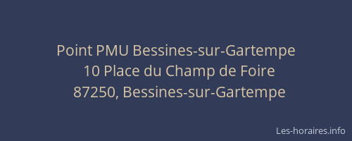 Point PMU Bessines-sur-Gartempe