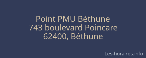 Point PMU Béthune