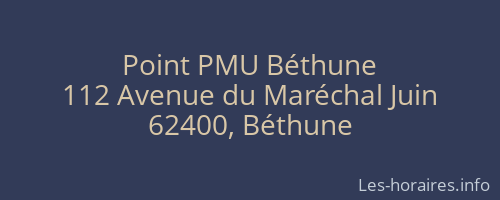Point PMU Béthune