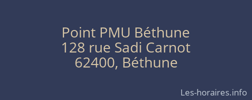 Point PMU Béthune