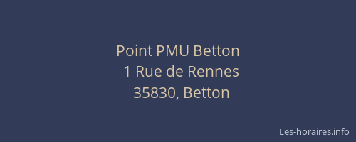 Point PMU Betton