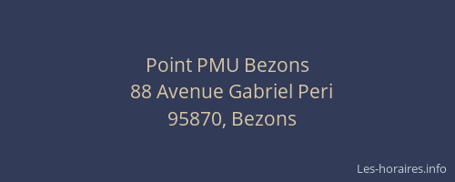 Point PMU Bezons