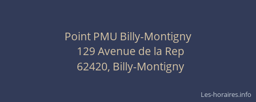 Point PMU Billy-Montigny