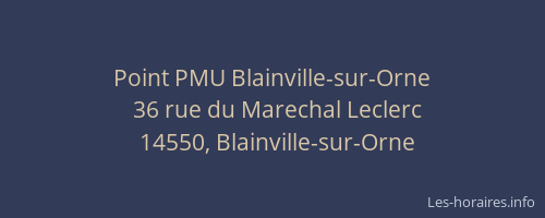 Point PMU Blainville-sur-Orne