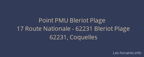 Point PMU Bleriot Plage