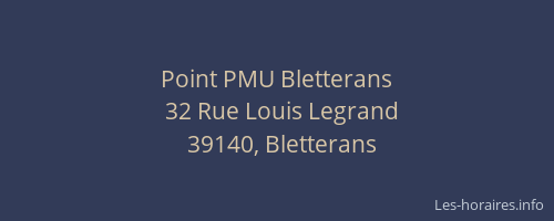 Point PMU Bletterans