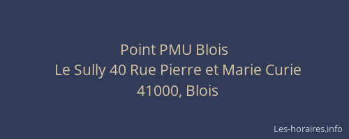 Point PMU Blois