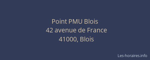 Point PMU Blois