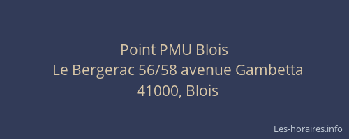 Point PMU Blois