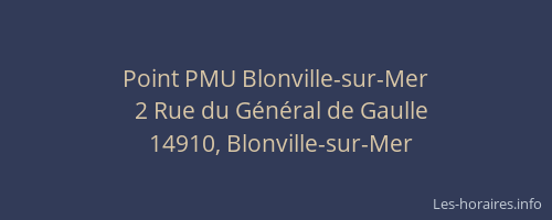 Point PMU Blonville-sur-Mer