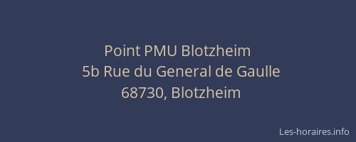 Point PMU Blotzheim