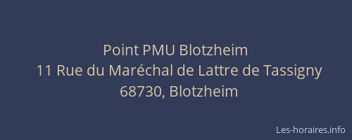 Point PMU Blotzheim