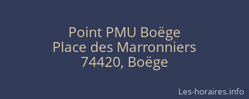 Point PMU Boëge