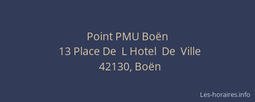 Point PMU Boën