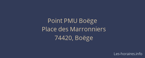 Point PMU Bo&euml;ge