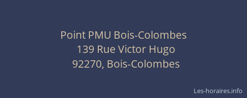 Point PMU Bois-Colombes