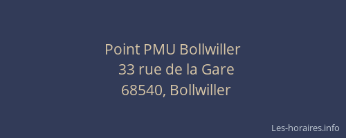 Point PMU Bollwiller