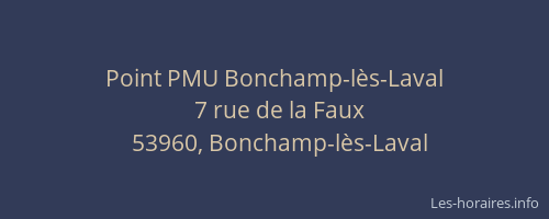 Point PMU Bonchamp-lès-Laval